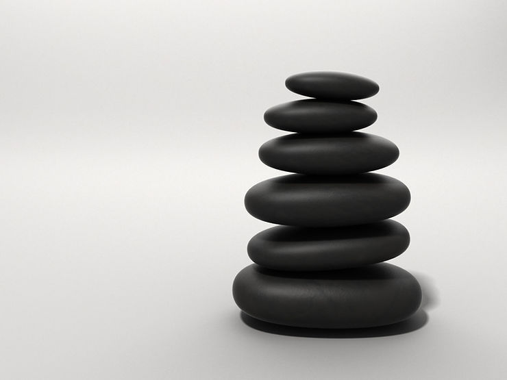 a stack of rocks sitting on top of each other.