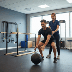 Sport-specific training exercises and performance optimization at physical therapy facility in Torrance